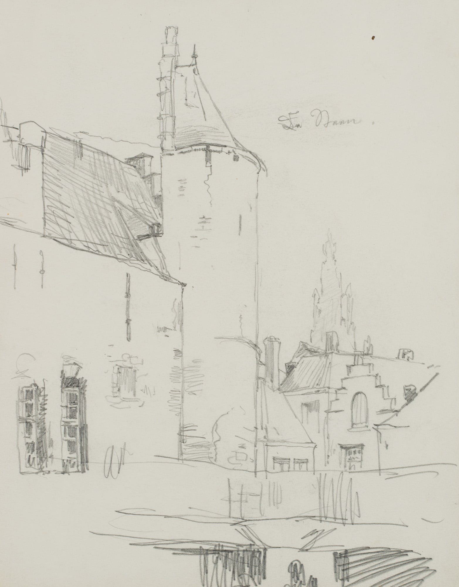 Unknown (19th), Old Town, Pencil (1 of 4)