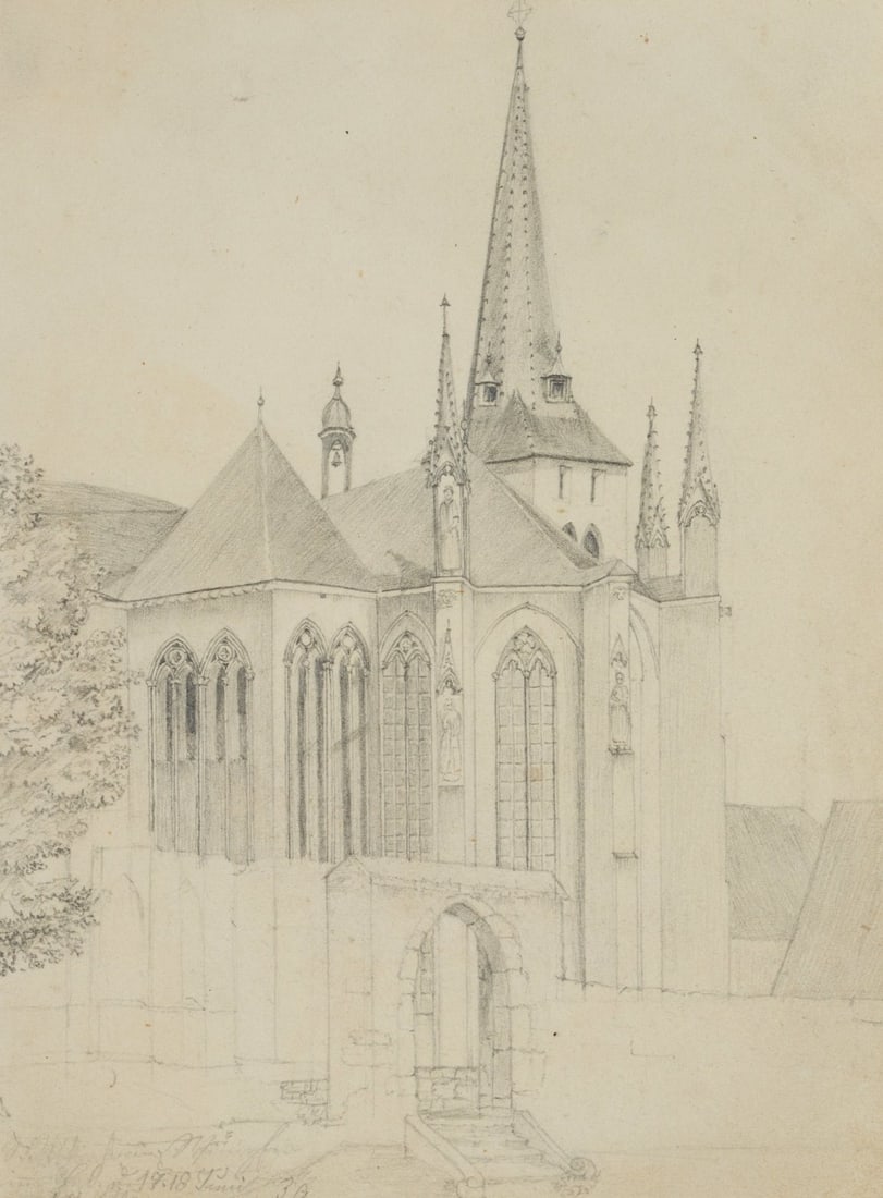 Unknown (19th), View of a Gothic church, 1839, Pencil (1 of 4)