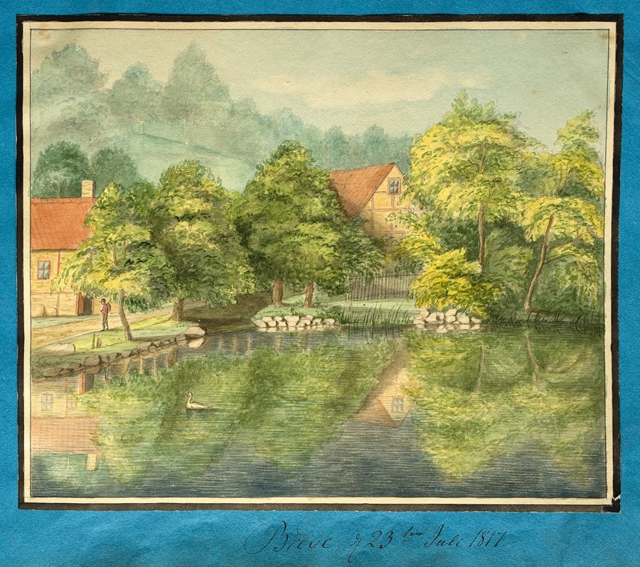 Unknown (19th), Brede Village Pond, 1817, Watercolor (1 of 4)