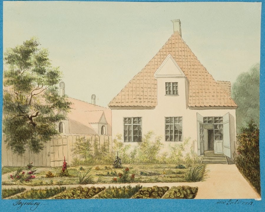 Unknown (19th), Jagenburg Estate, 1817, Watercolor: Unknown (19th century): Jagenburg estate with small garden, 1817, Watercolor Technique: Watercolor on Paper Inscription: Inscribed on the support: "Jageburg.- inv Juli 1817.". Date: 1817 Provenance: A