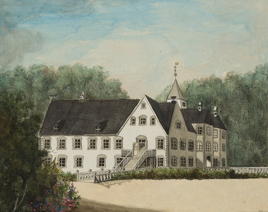 Unknown (19th), Nordic farmstead, around 1811, Watercolor (1 of 3)