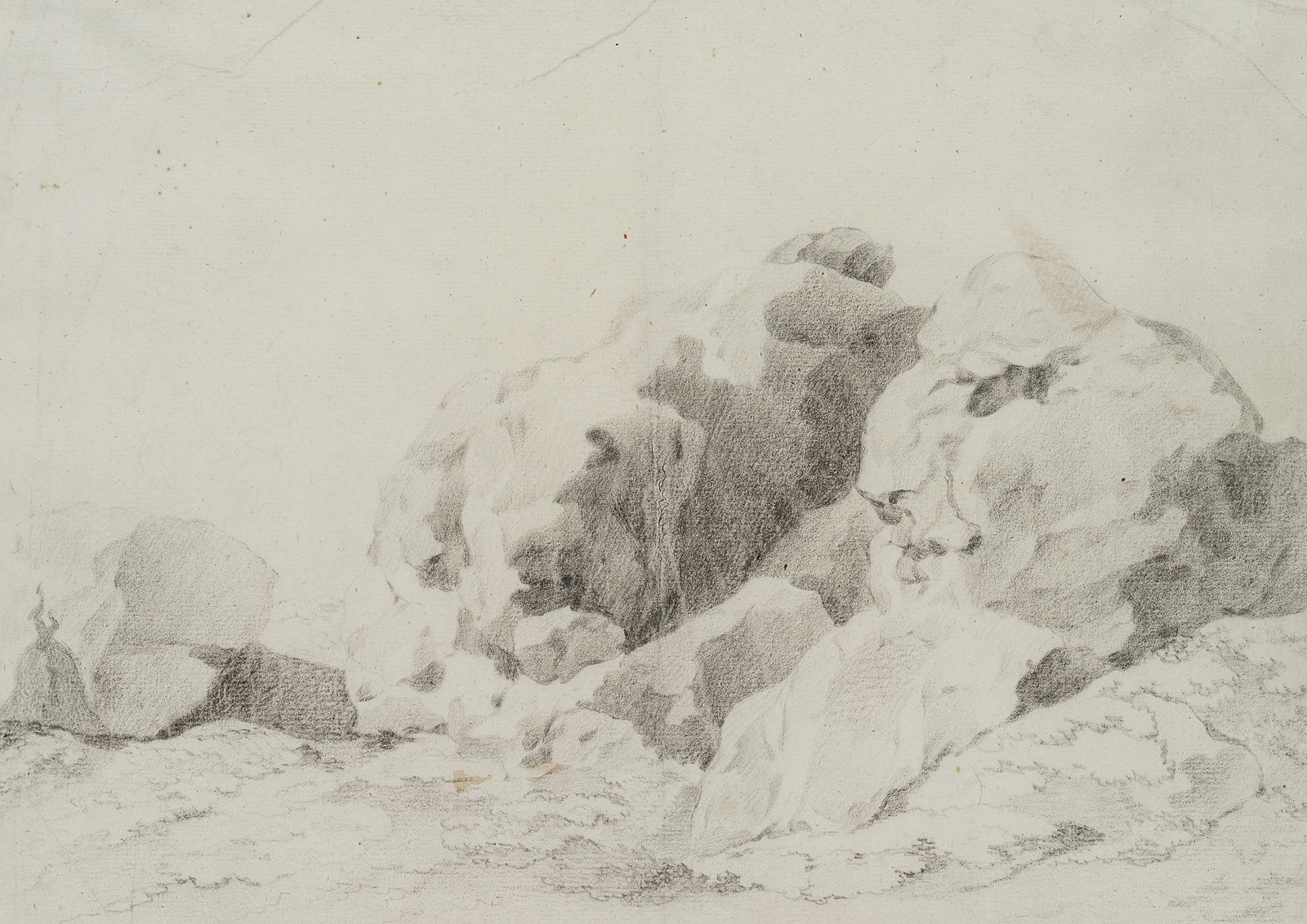 Unknown (18th), German, Rock Study, around 1800, Pencil (1 of 4)
