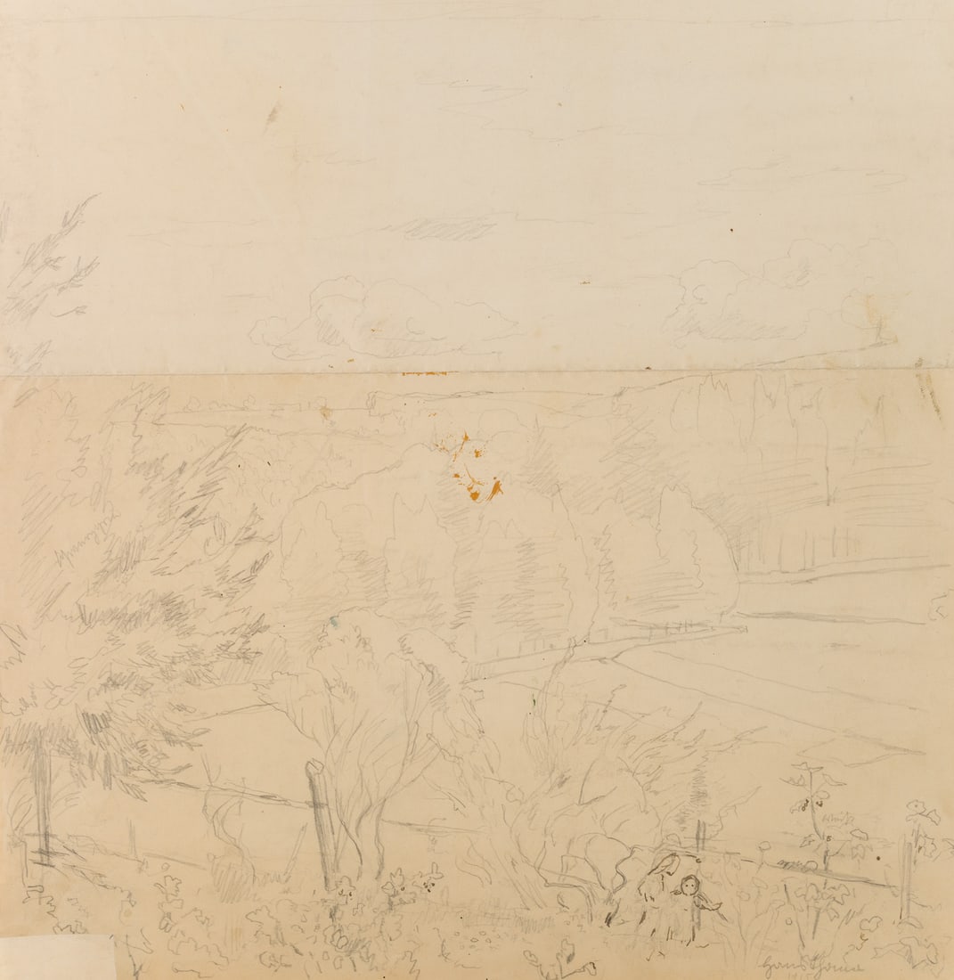 H. THOMA (1839-1924), The Black Forest landscape, 1915, Pencil (1 of 5)