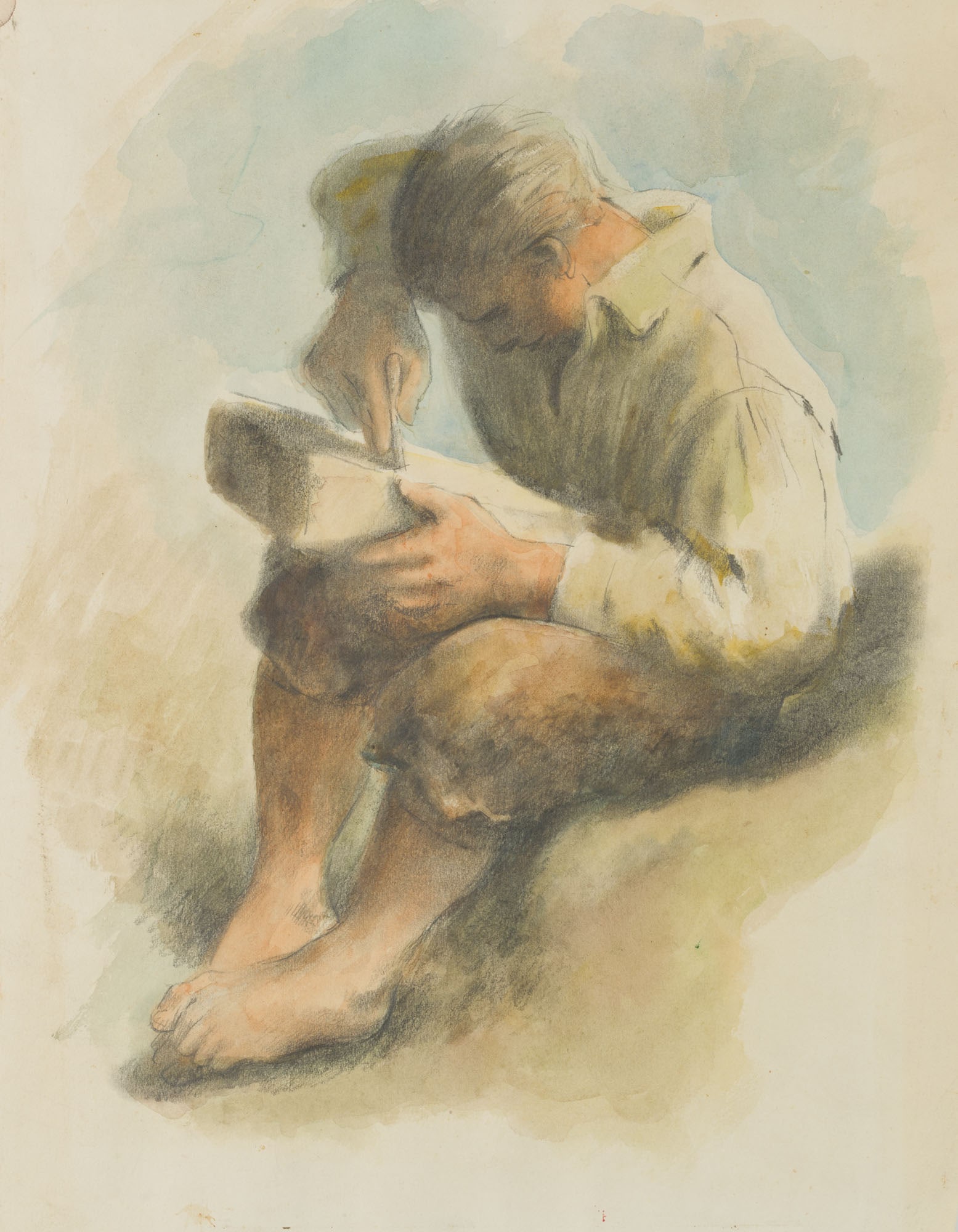 Unknown (20th), Woodcarving, Watercolor (1 of 6)