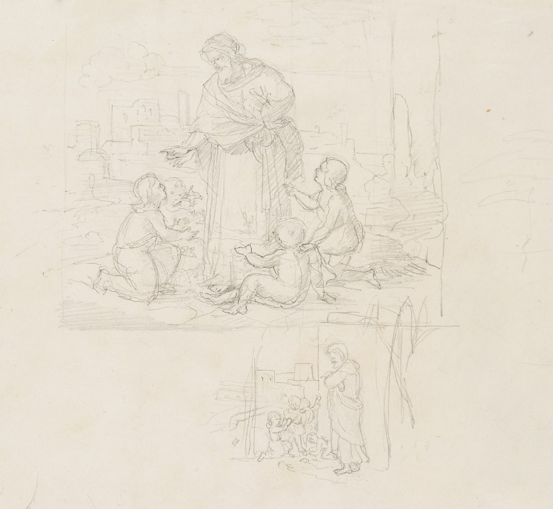Unknown (20th), Saint Anthony, around 1900, Pencil (1 of 5)