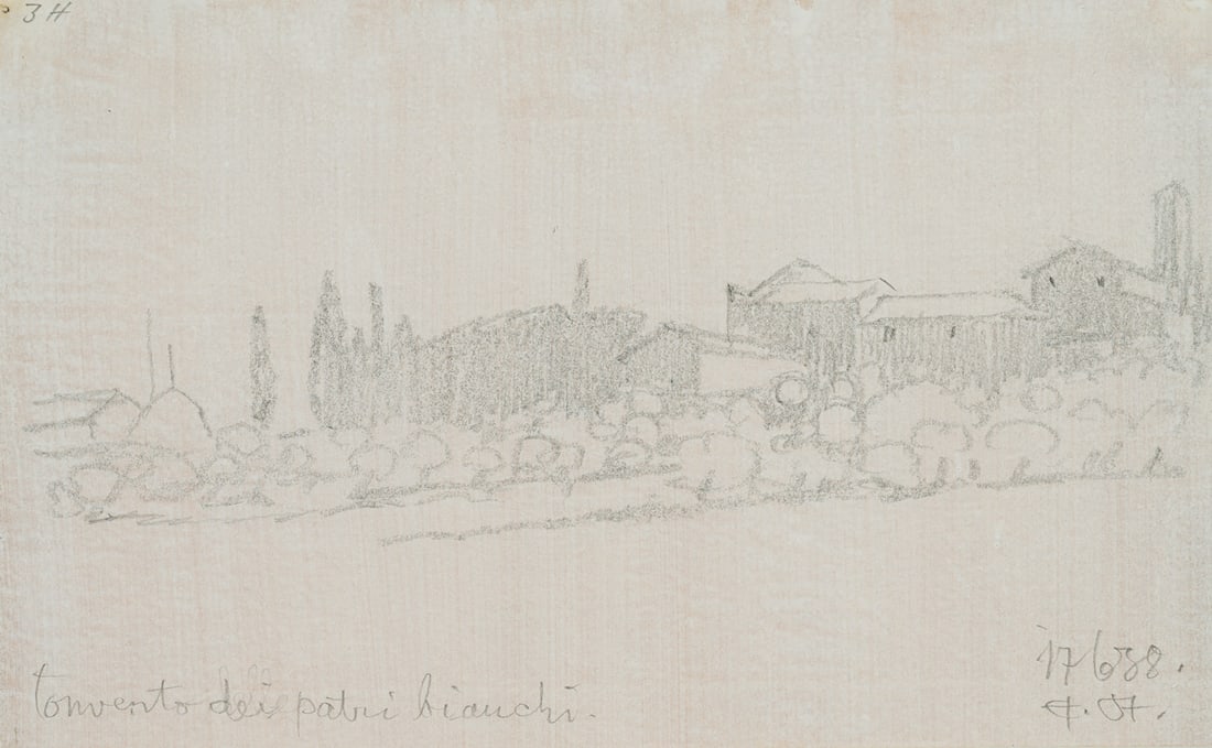 E. STEPPES (1873-1968), Monastery in Italy, 1938, Pencil (1 of 7)