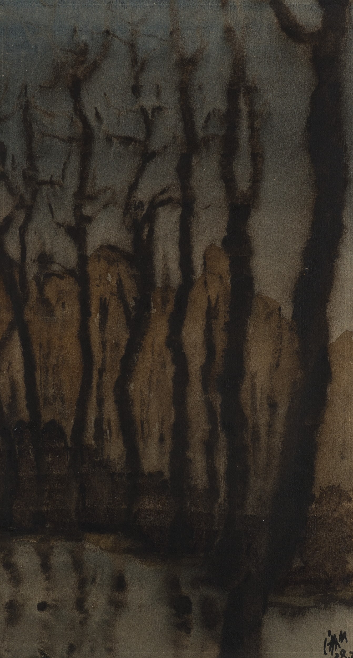 K. WOLF (1901-1993), Dark Forest, 1928, Watercolor (1 of 6)