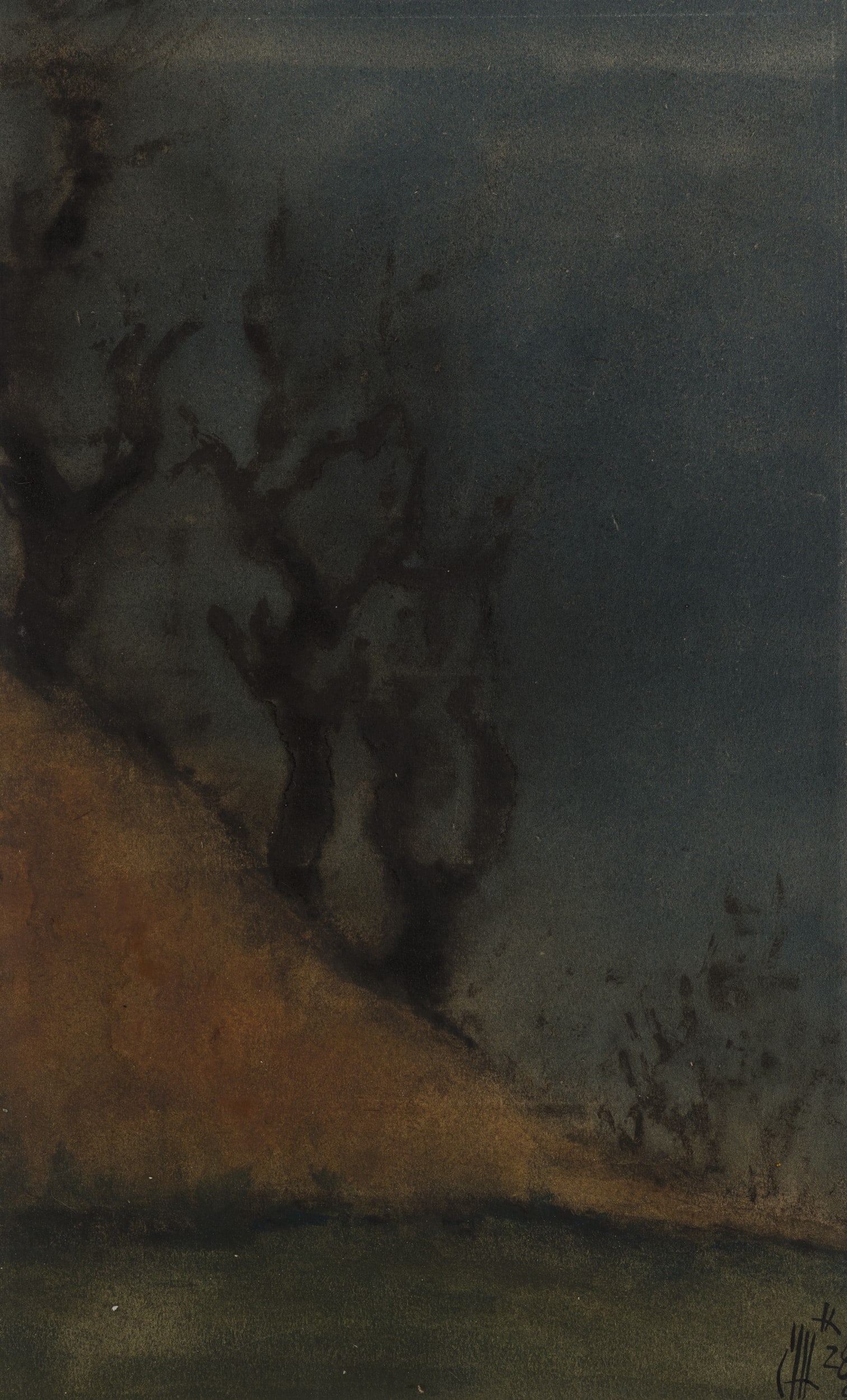 K. WOLF (1901-1993), Abstract Landscape, 1928, Watercolor (1 of 6)
