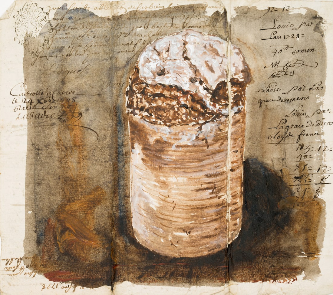 S. FRANK (*1956), Italian bread, Berlin, 2000, Watercolor (1 of 5)