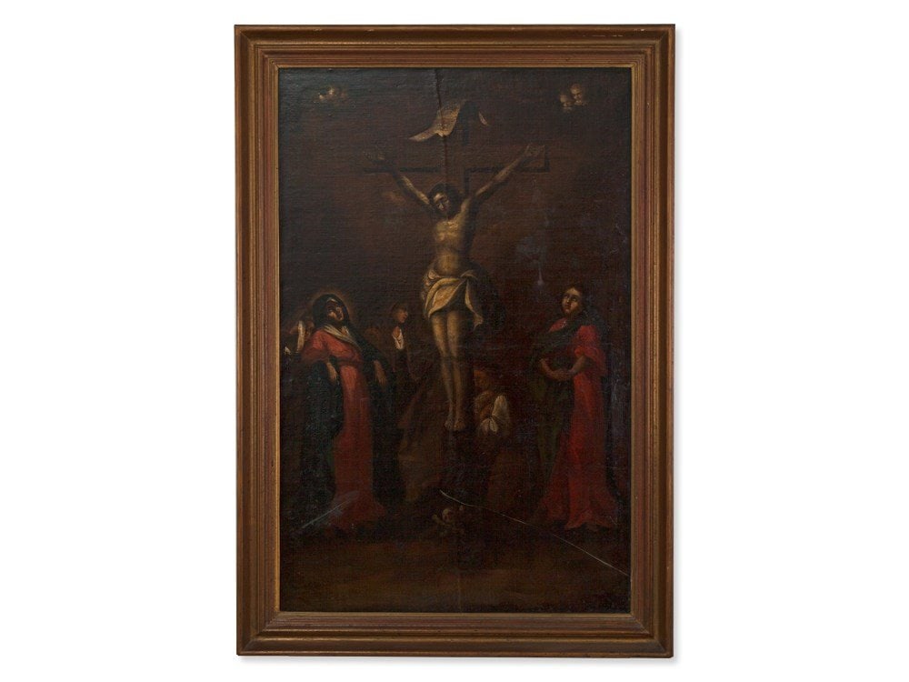 Unknown (17th), Christ on the Cross with Mourners, around 1700, Oil (1 of 8)