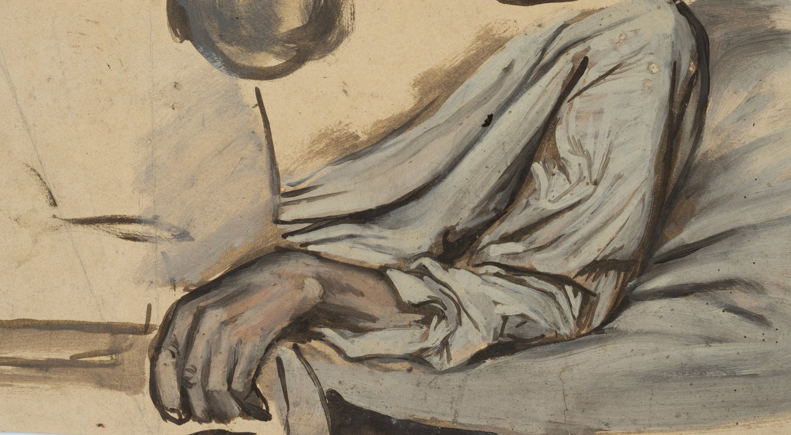 E. GEBHARDT (1838-1925), Study on people with gout, around 1884, Oil (1 of 4)