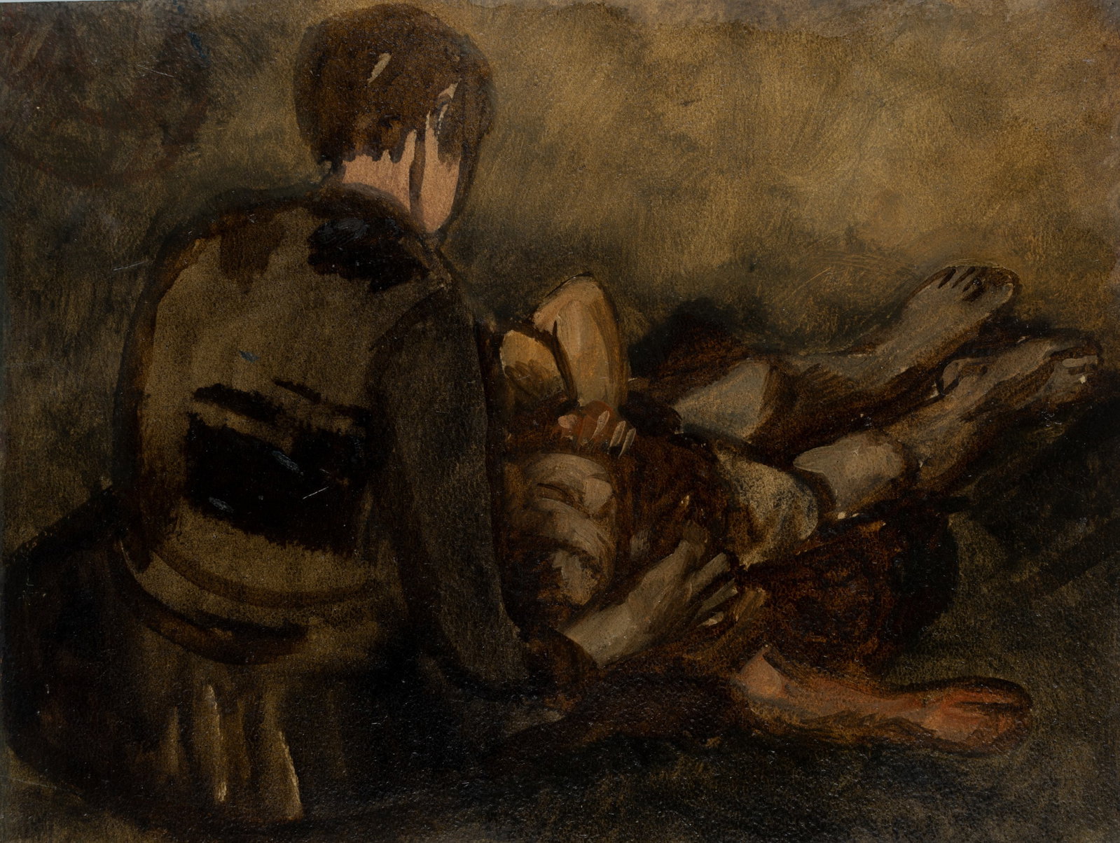 E. GEBHARDT (1838-1925), Figure study, around 1884, Oil (1 of 5)