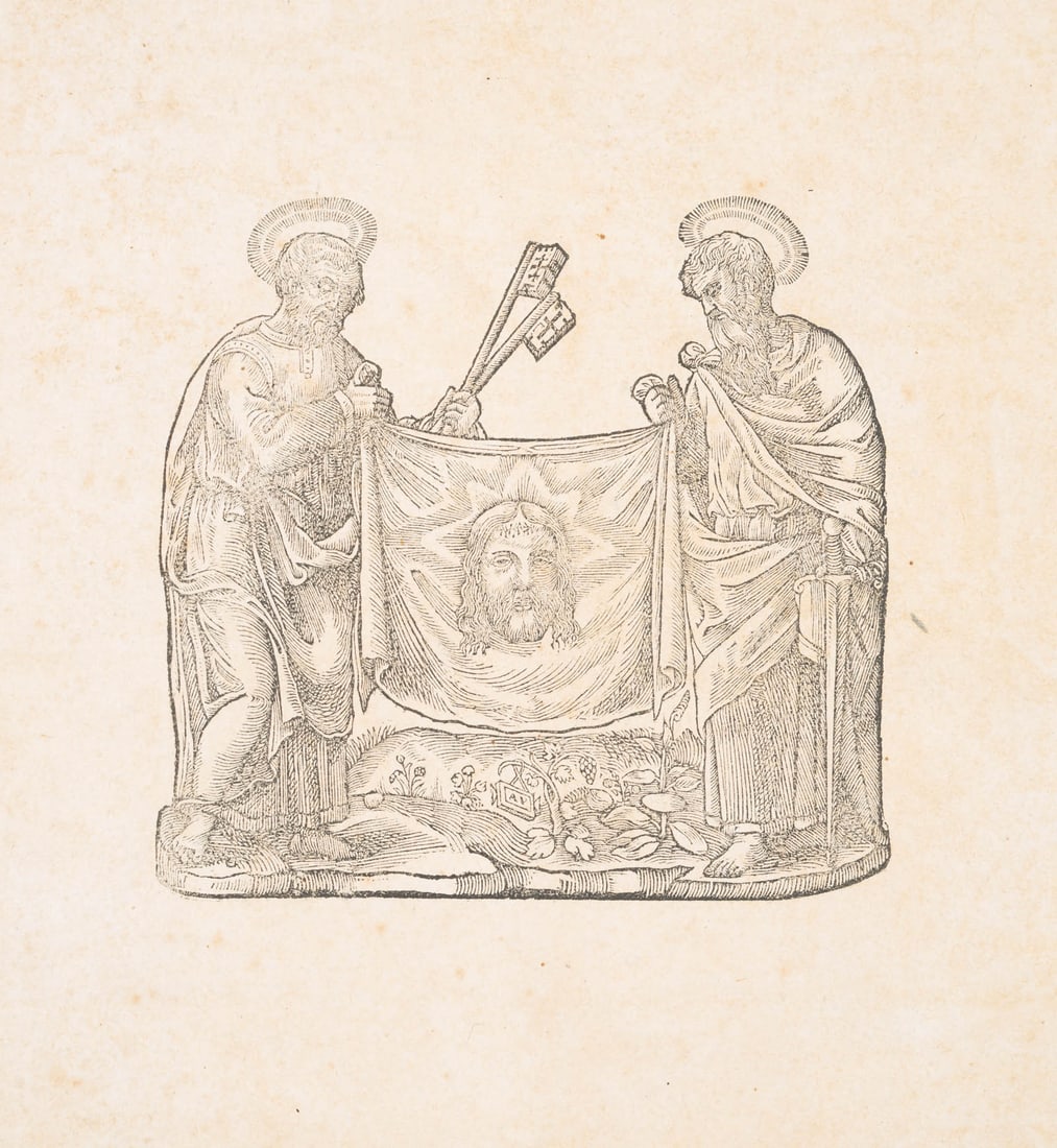 A. LYON (16th), Veronica’s Sweat Cloth, Woodcut (1 of 4)