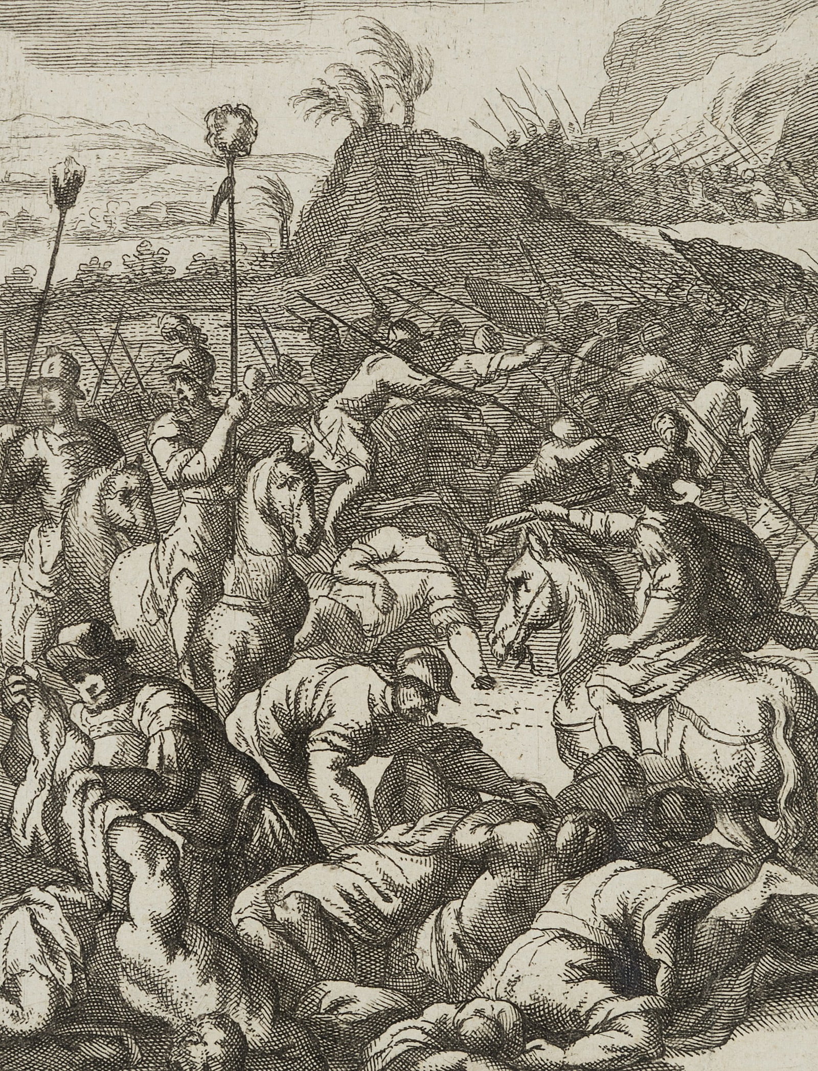 J. MEYER (1655-1712), A gruesome scene of war. Looters after a battle, Etching (1 of 8)