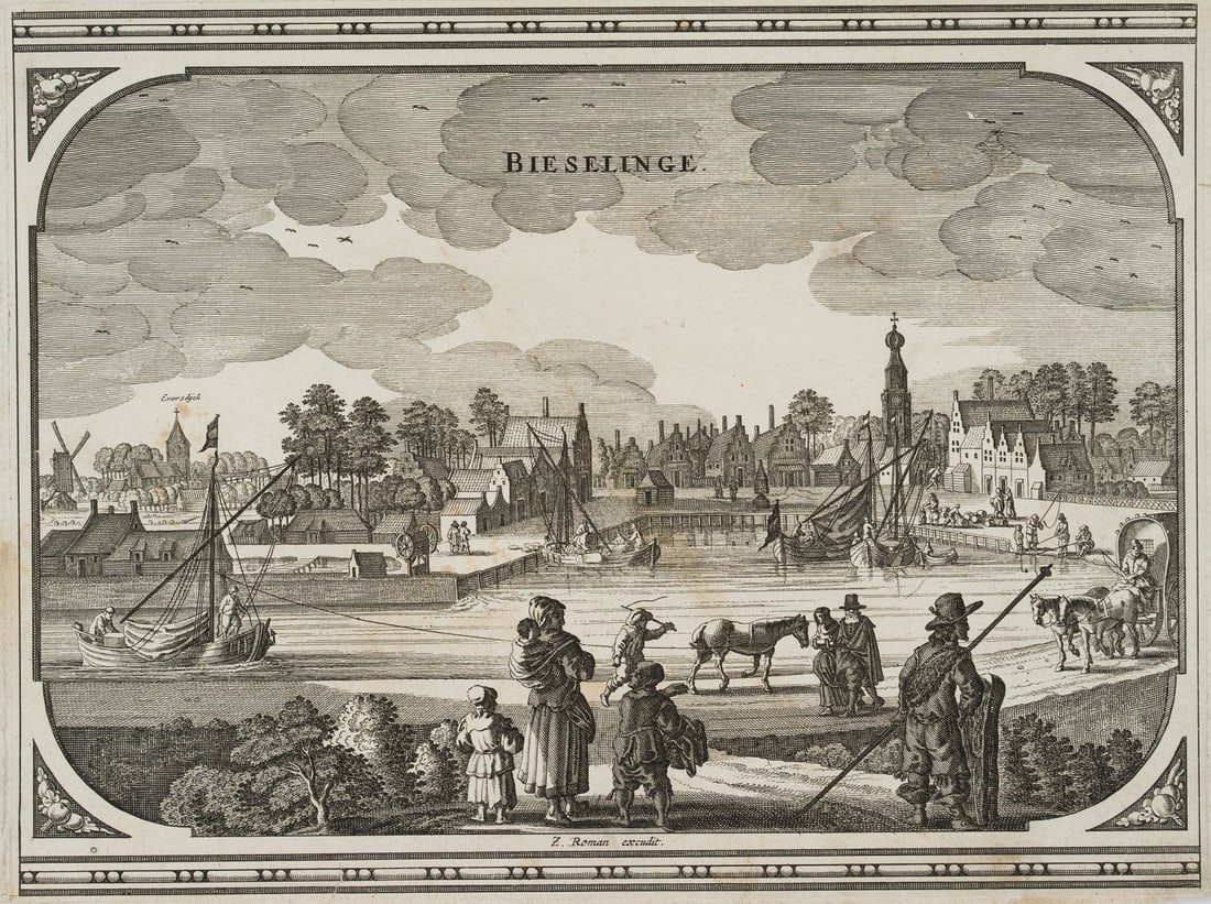 Z. ROMAN (17th), Biezelinge, Zeeland, Netherlands, around 1660, Etching (1 of 5)