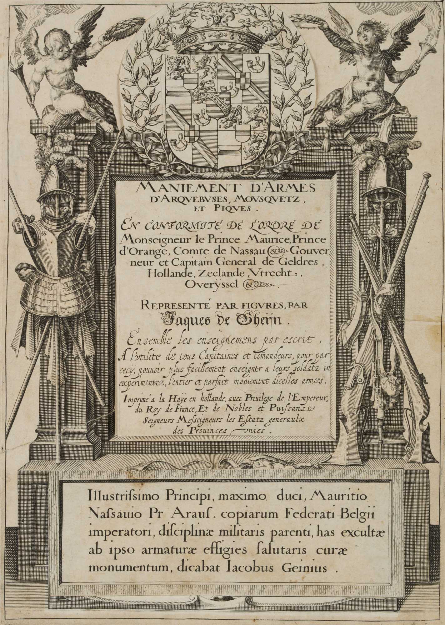 Unknown (17th), Commemorative plaque to Moritz of Orange, Copper engraving (1 of 4)