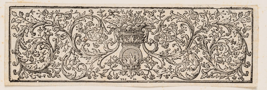 Unknown (18th), Book decoration. Decorative border with flowers, 1735, Woodcut (1 of 4)