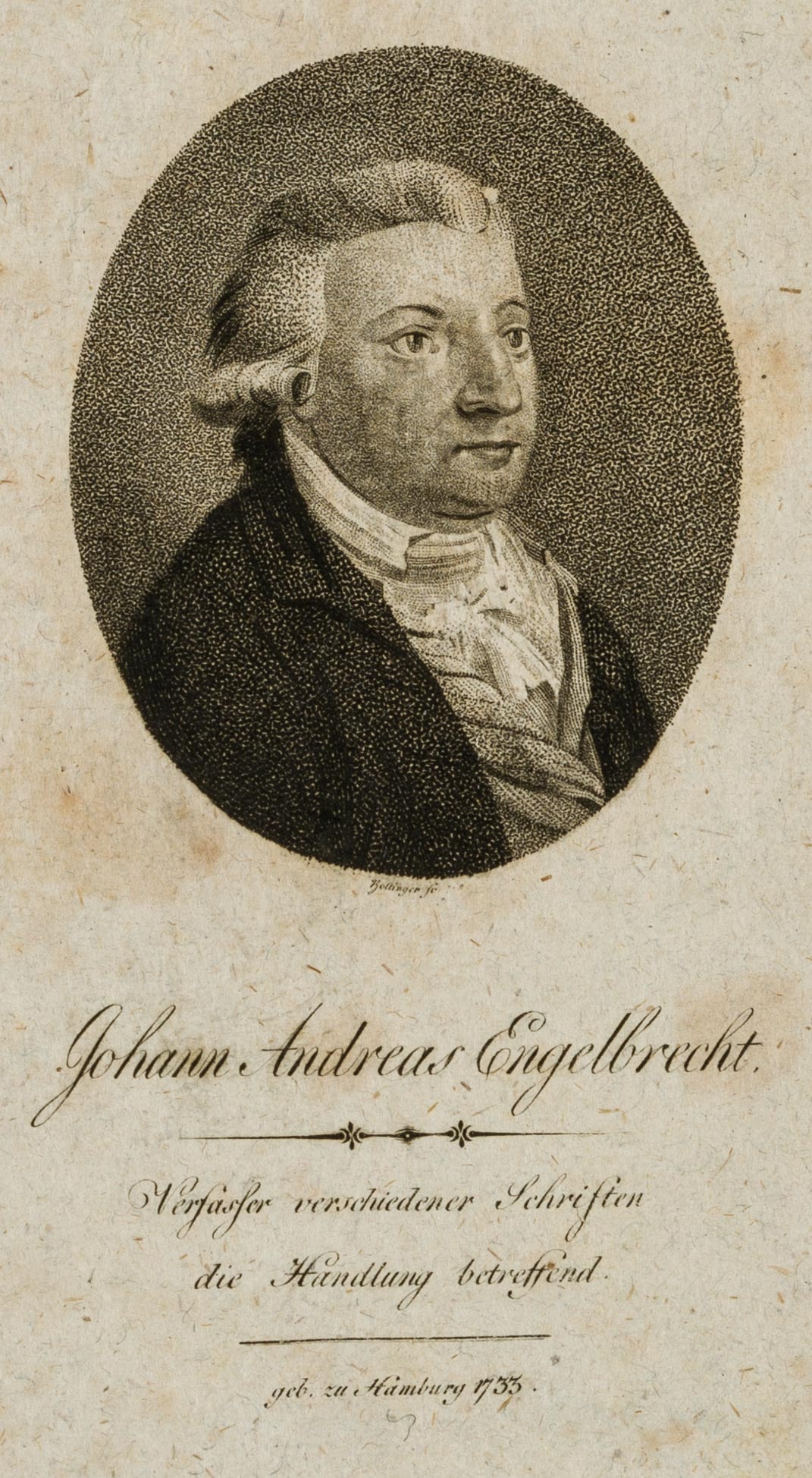F. BOLLINGER (*1777), Johann Andreas Engelbrecht, around 1800, Etching (1 of 4)