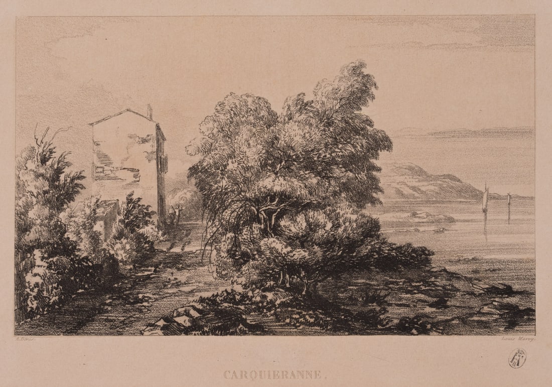 L. MARVY (19th) after DENIS (19th), View of the sea and the coast, Vernis Mou (1 of 4)