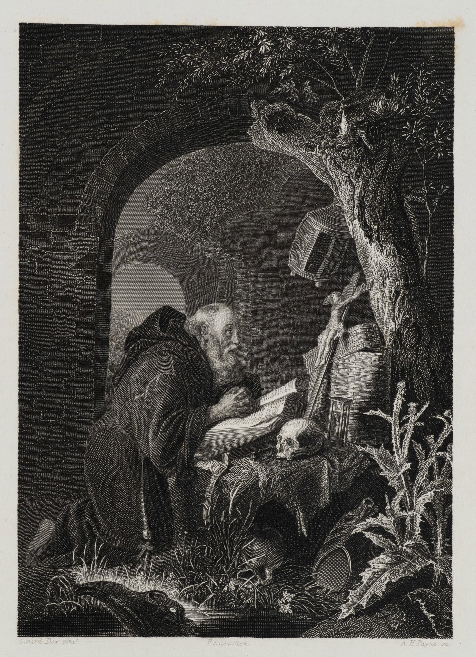 A. PAYNE (*1812) after DOW (*1613), The Hermit, Etching (1 of 5)