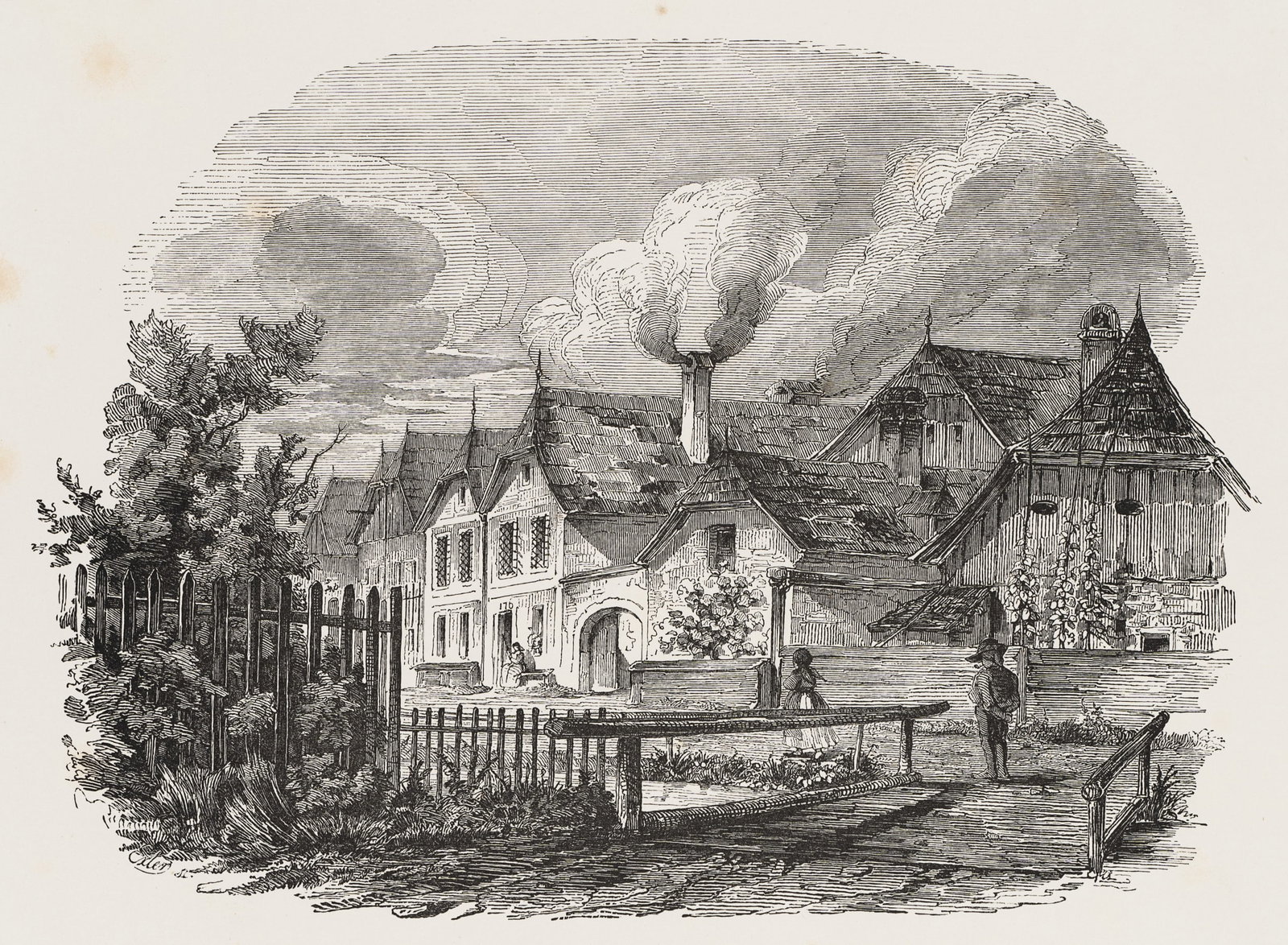 F. EXTER (1820-1860), From Upper Austria, around 1855, Wood engraving (1 of 5)