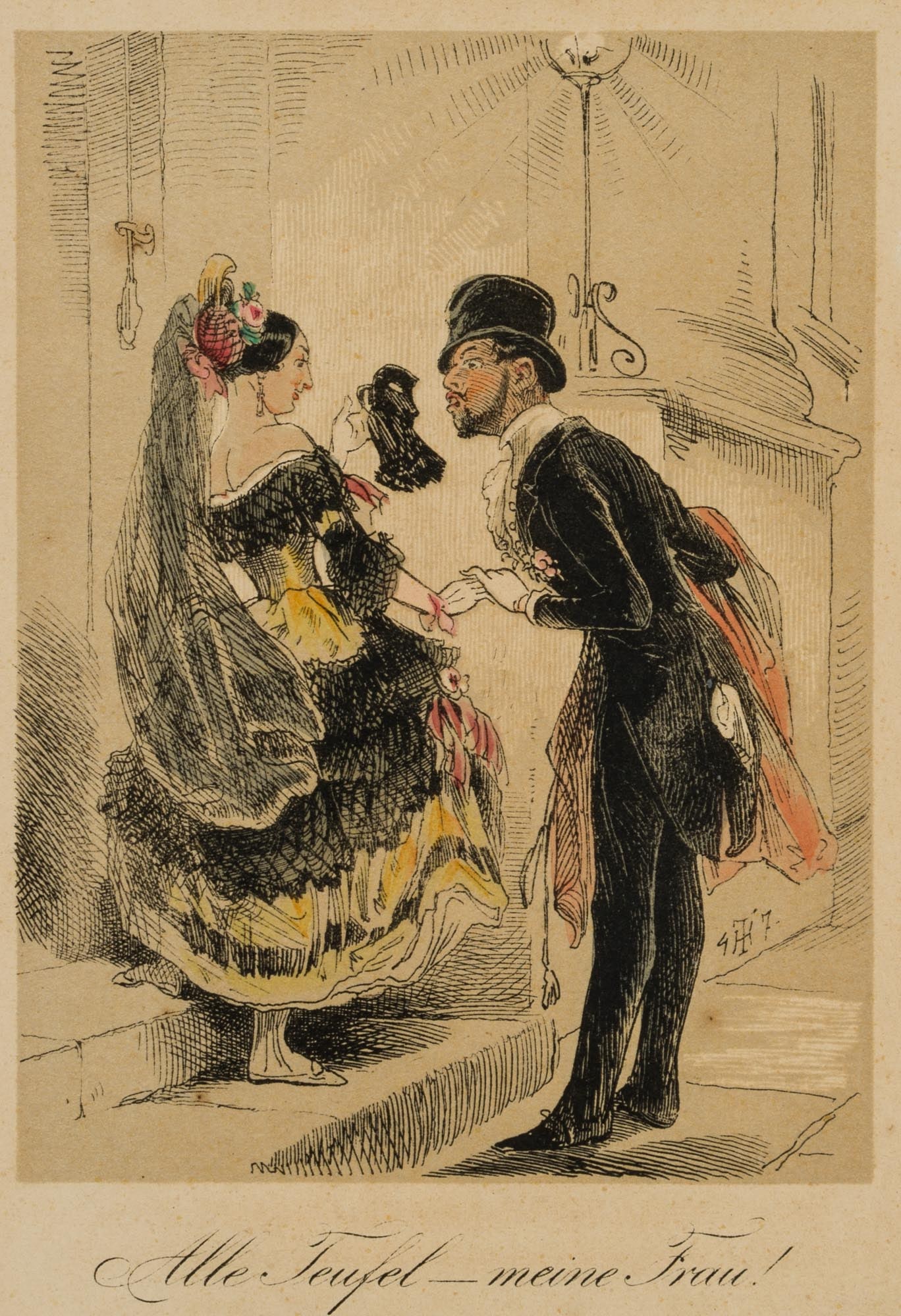 T. HOSEMANN (1807-1875), All hell – my wife, 1847, Lithography (1 of 4)