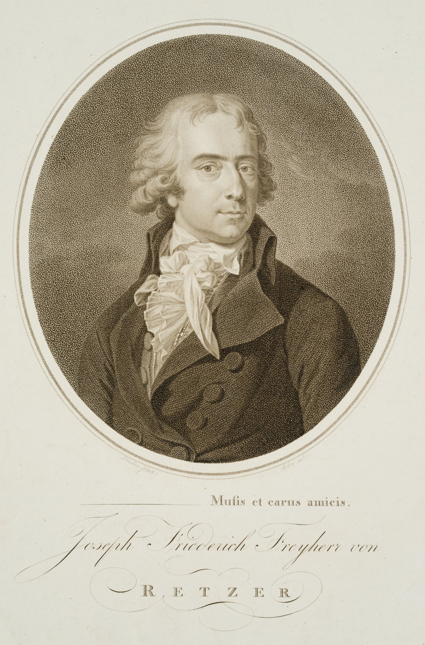 F. JOHN (1769-1843), Joseph Friedrich, Baron von Retzer, Stipple engraving (1 of 5)