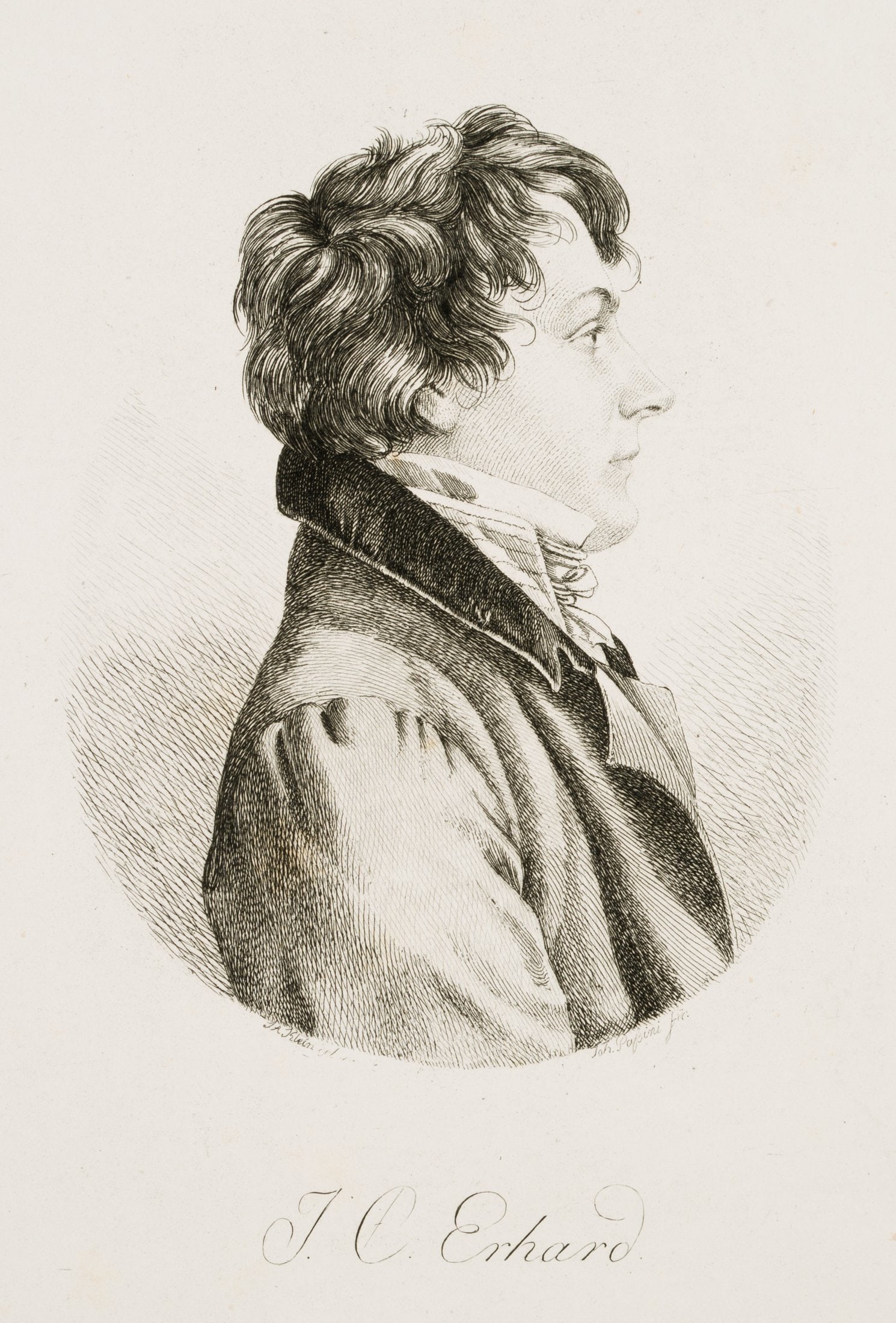 J. PASSINI (*1798) after KLEIN (*1792), Portrait of Johann Christoph Erhard, Etching (1 of 5)