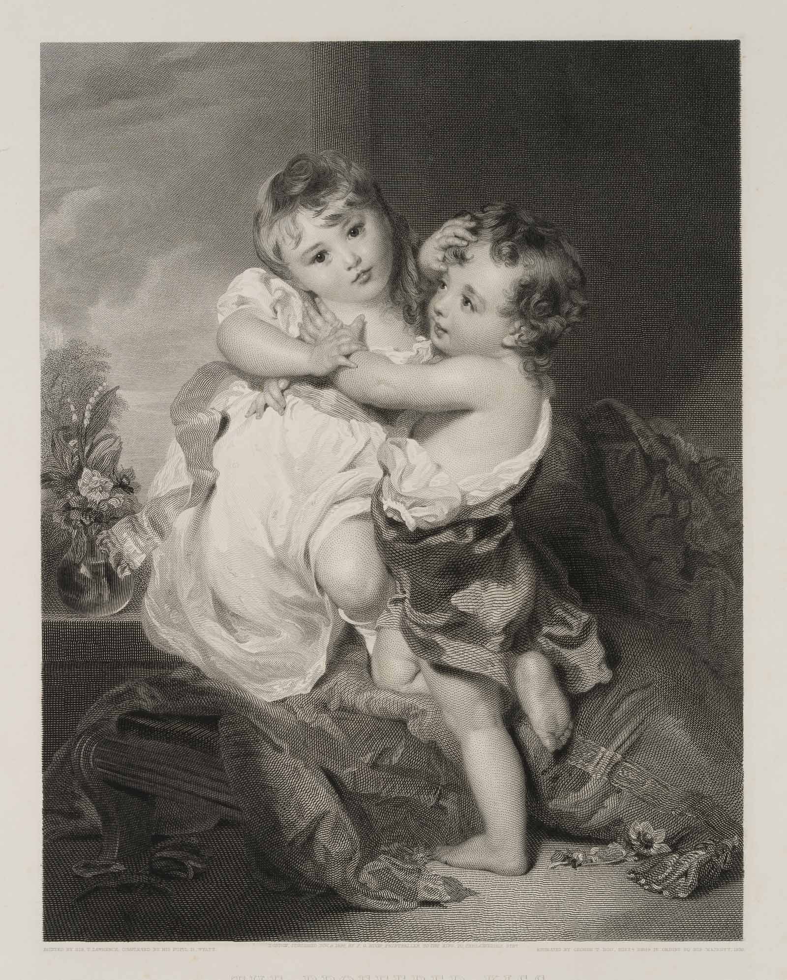 G. DOO (*1800) after LAWRENCE (*1769), The Proffered Kiss, 1836, Steel engraving (1 of 4)