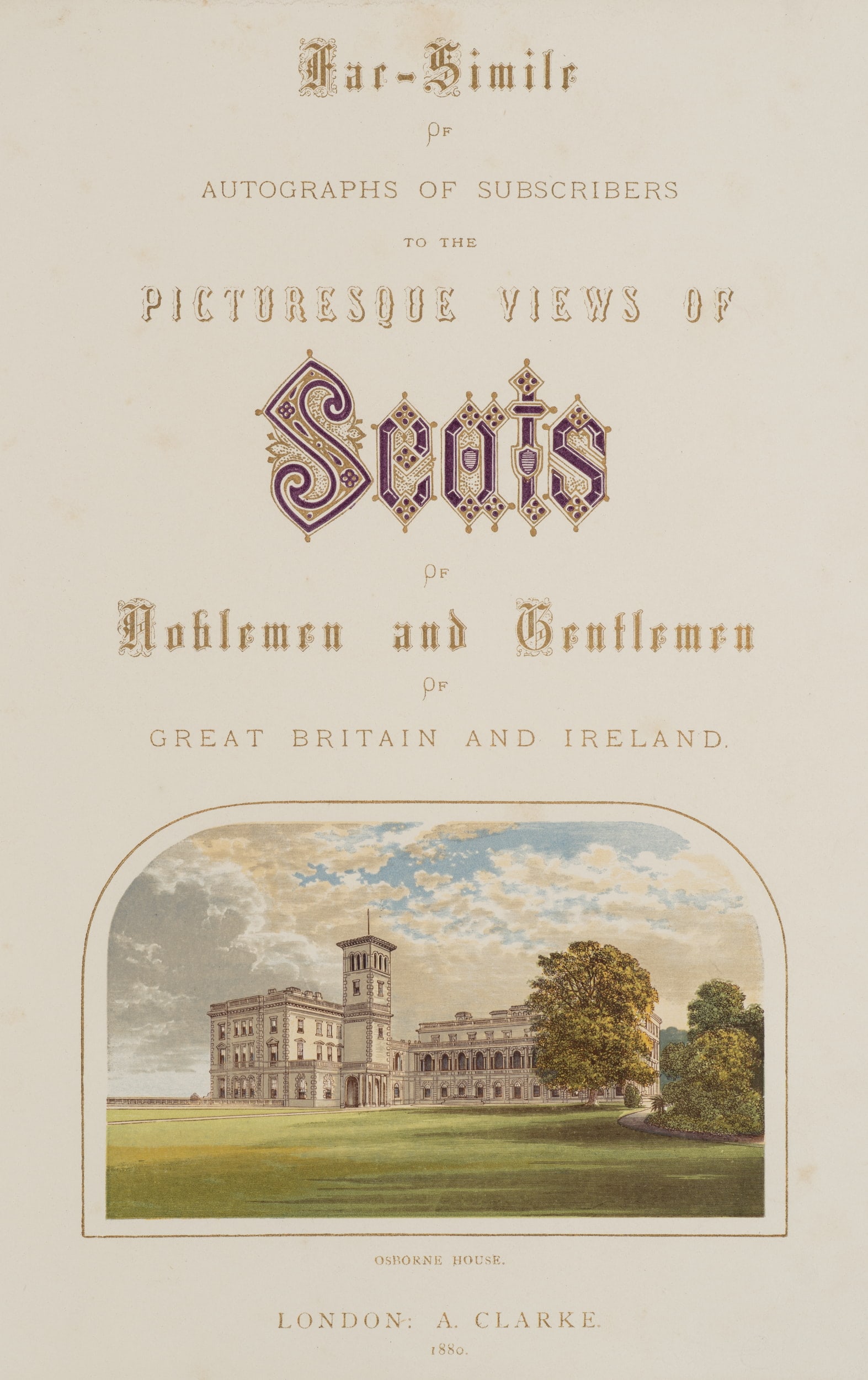 A. LYDON (1836-1917), Picturesque Views of the Scots, 1880, Color Wood Engraving (1 of 5)