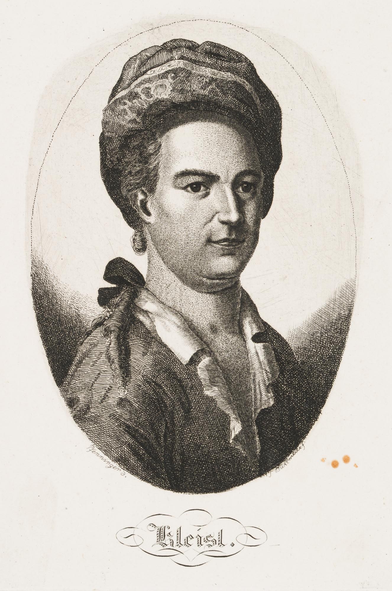 S. BÜHLMEIER (*1814) after PFENNINGER (*1749), Portrait of E. C. von Kleist, Etching (1 of 4)