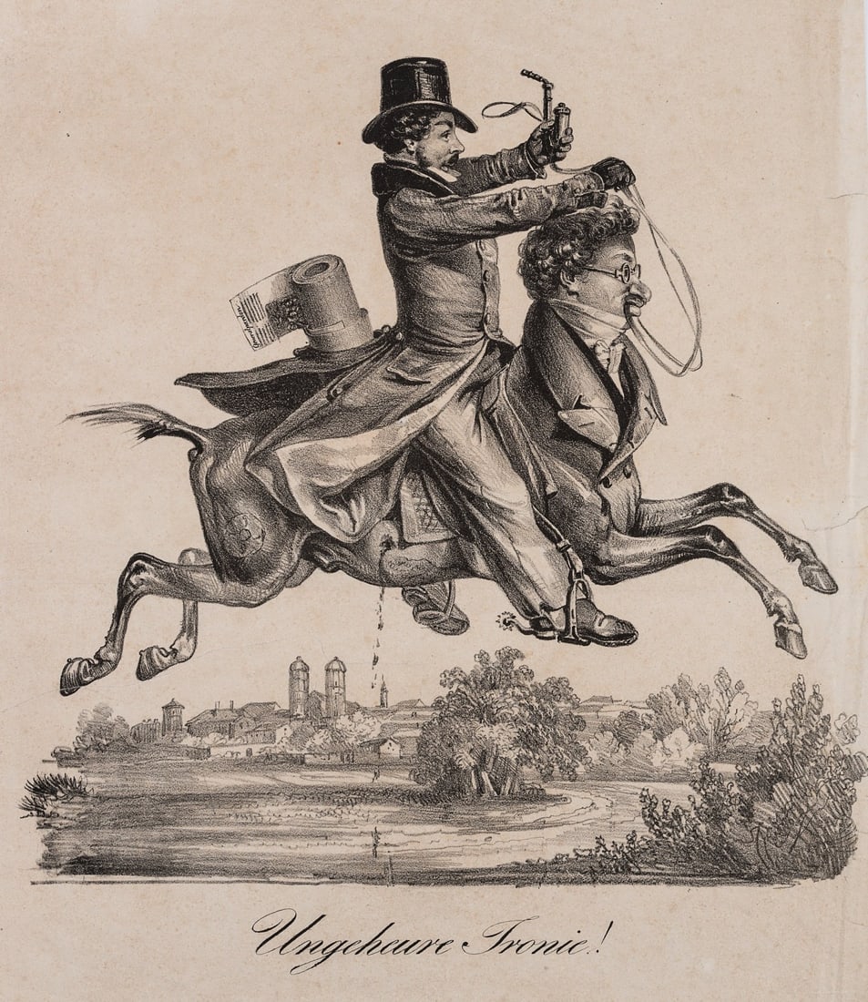 Unknown (19th), Journalists' cartoon, around 1830, Lithography (1 of 8)