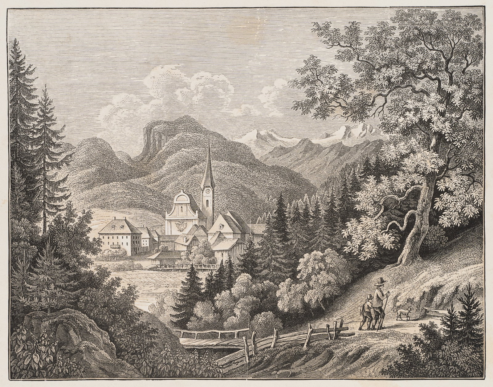 Unknown (19th), View of Bad Ischl, around 1855, Wood engraving (1 of 5)