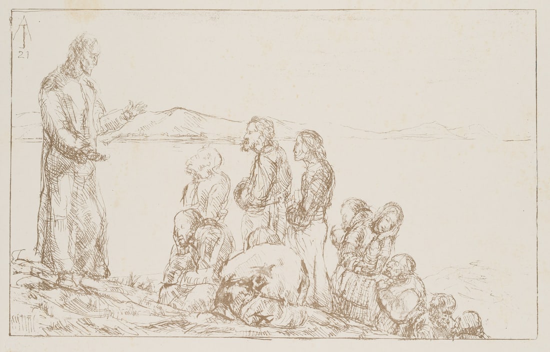A. JUTZ (*1887), The Sermon on the Mount I, 1921, Lithography (1 of 5)