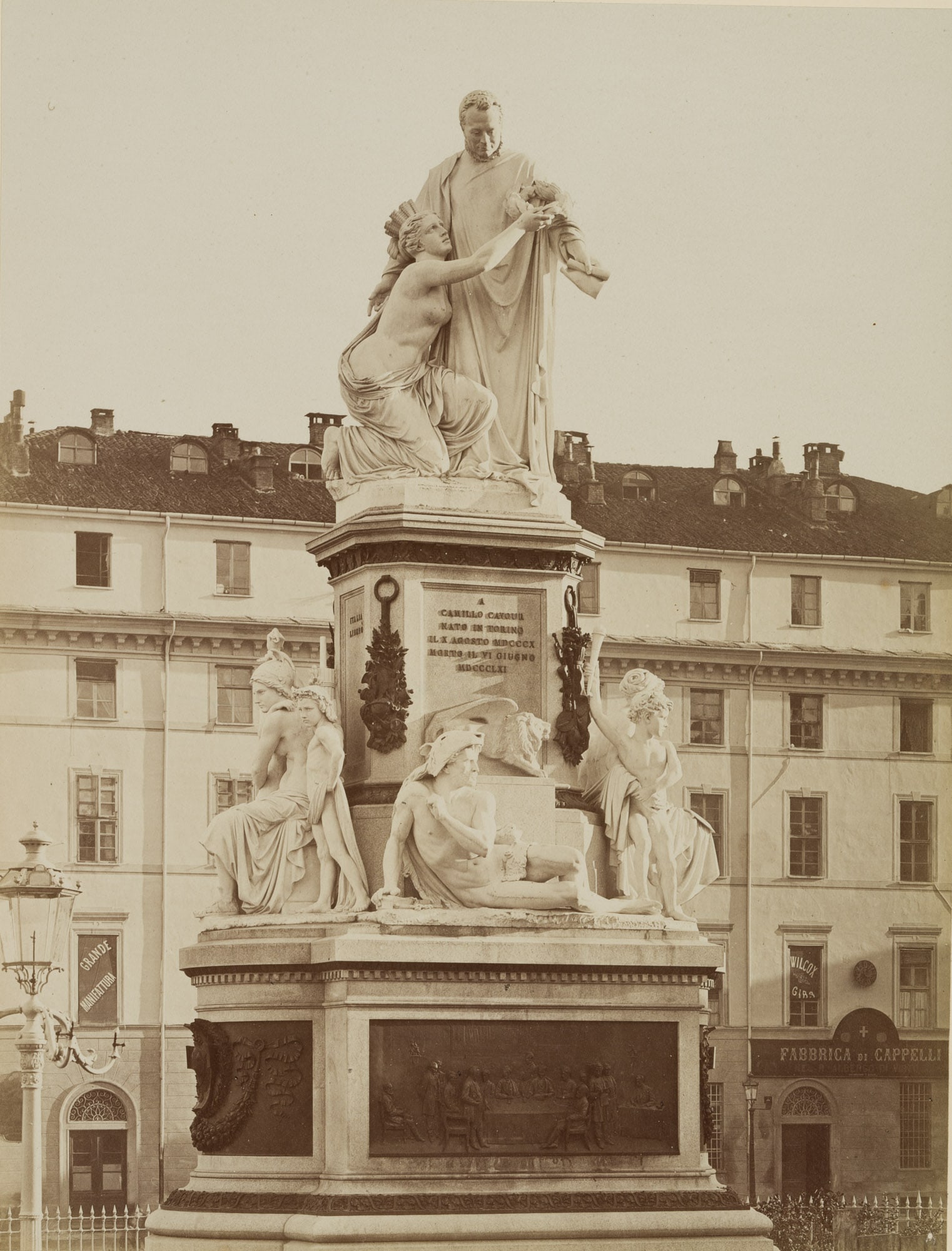 G. BROGI (1822-1881), Cavour Monument, Turin, around 1880, albumen paper print (1 of 4)