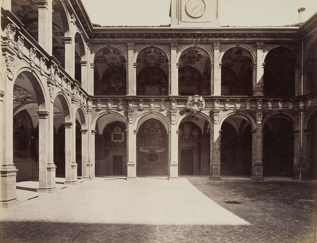 FRATELLI ALINARI (19th) Circle, Palazzo dell'Archiginnasio, Bologna, around 1880, albumen paper prin (1 of 4)