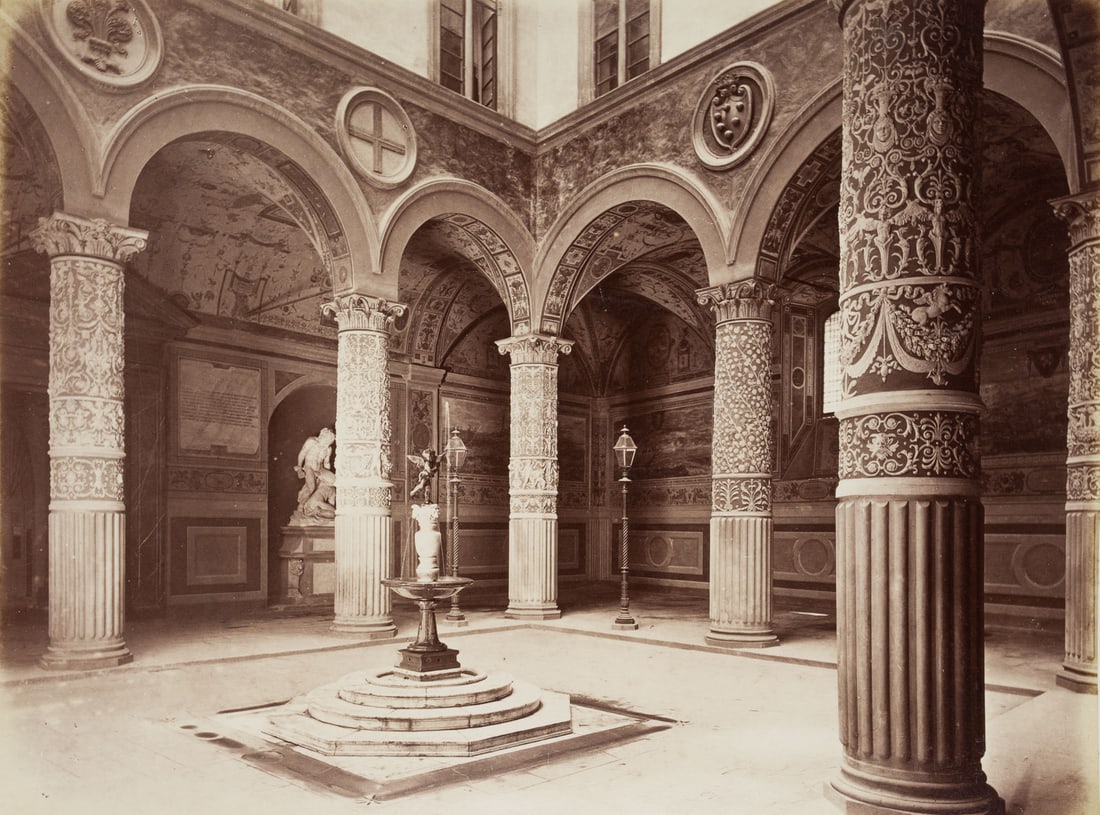 FRATELLI ALINARI (19th), Palazzo Vecchio, inner courtyard, around 1880, albumen paper print (1 of 4)