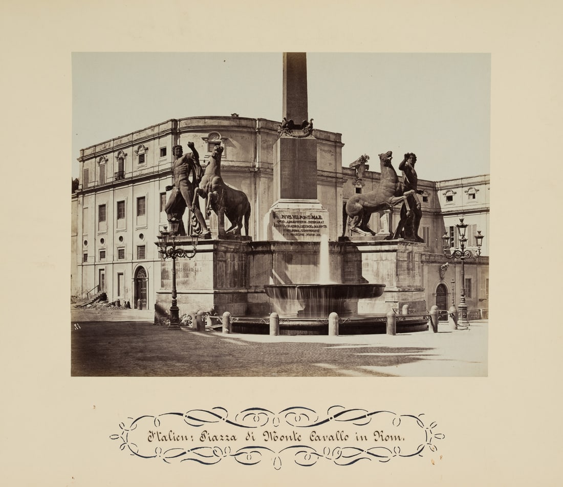FRATELLI ALINARI (19th) Circle, Piazza di Monte Cavallo, Rome, around 1880, albumen paper print (1 of 4)