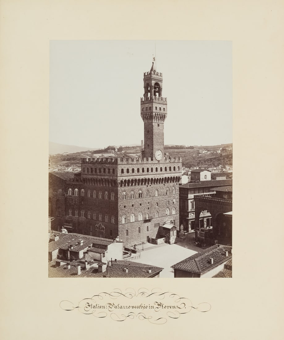 FRATELLI ALINARI (19th) Circle, Palazzo Vecchio, Florence, around 1880, albumen paper print (1 of 4)