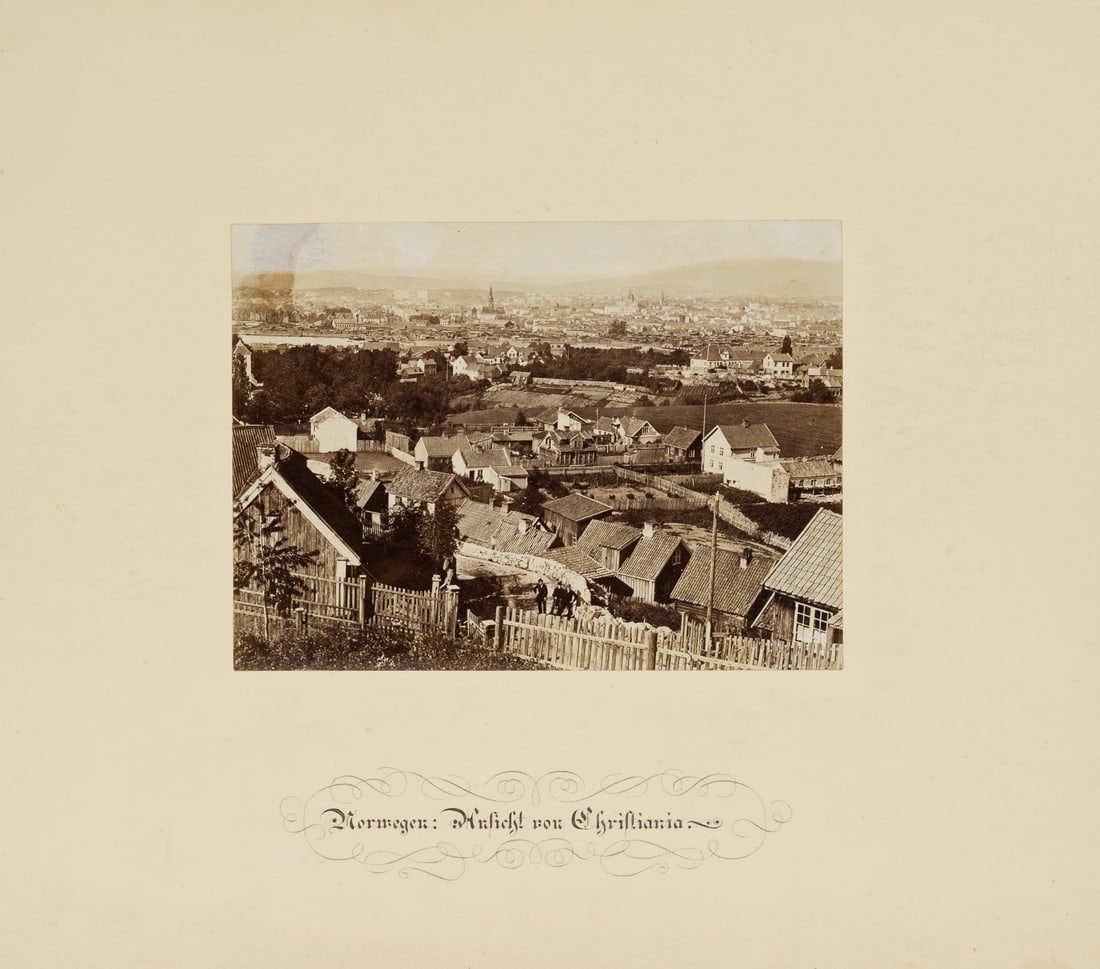 FRATELLI ALINARI (19th) Circle, View of Christiania, Oslo, around 1880, albumen paper print (1 of 4)