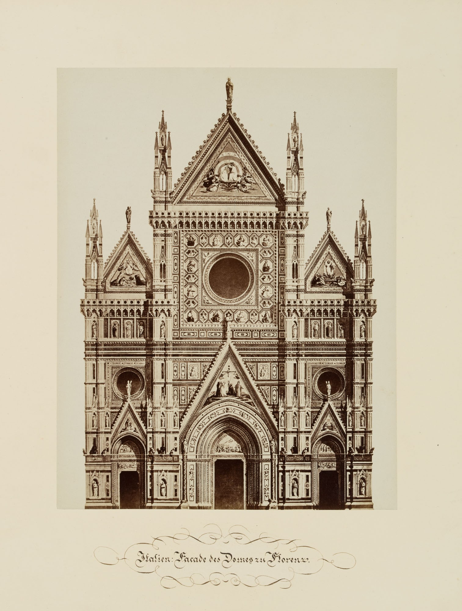 FRATELLI ALINARI (19th) Circle, Design for the façade of Florence Cathedral, around 1880, (1 of 4)