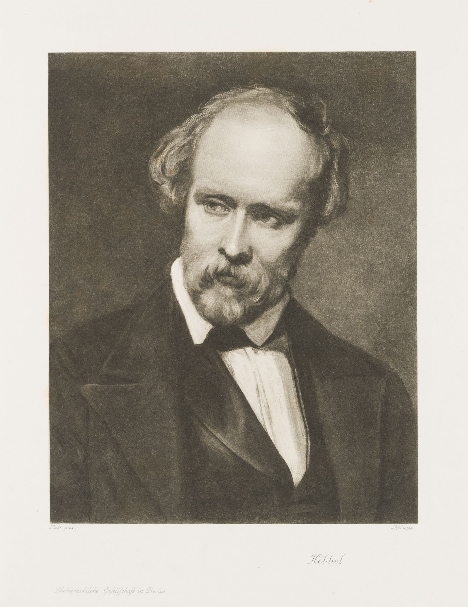 After RAHL (*1812), Portrait of Friedrich Hebbel, after 1863, Photogravure (1 of 4)