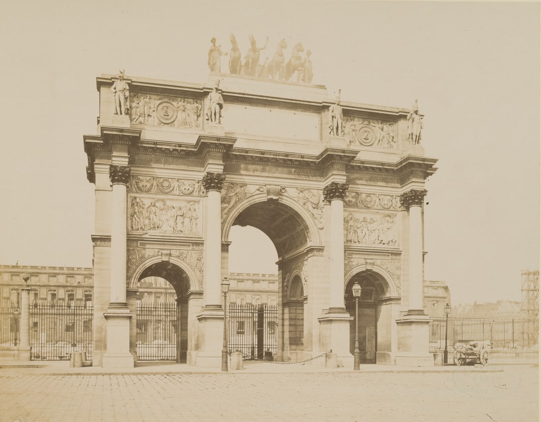 Unknown (19th), Arc de Triomphe du Carrousel, Paris, around 1880, albumen paper print (1 of 4)
