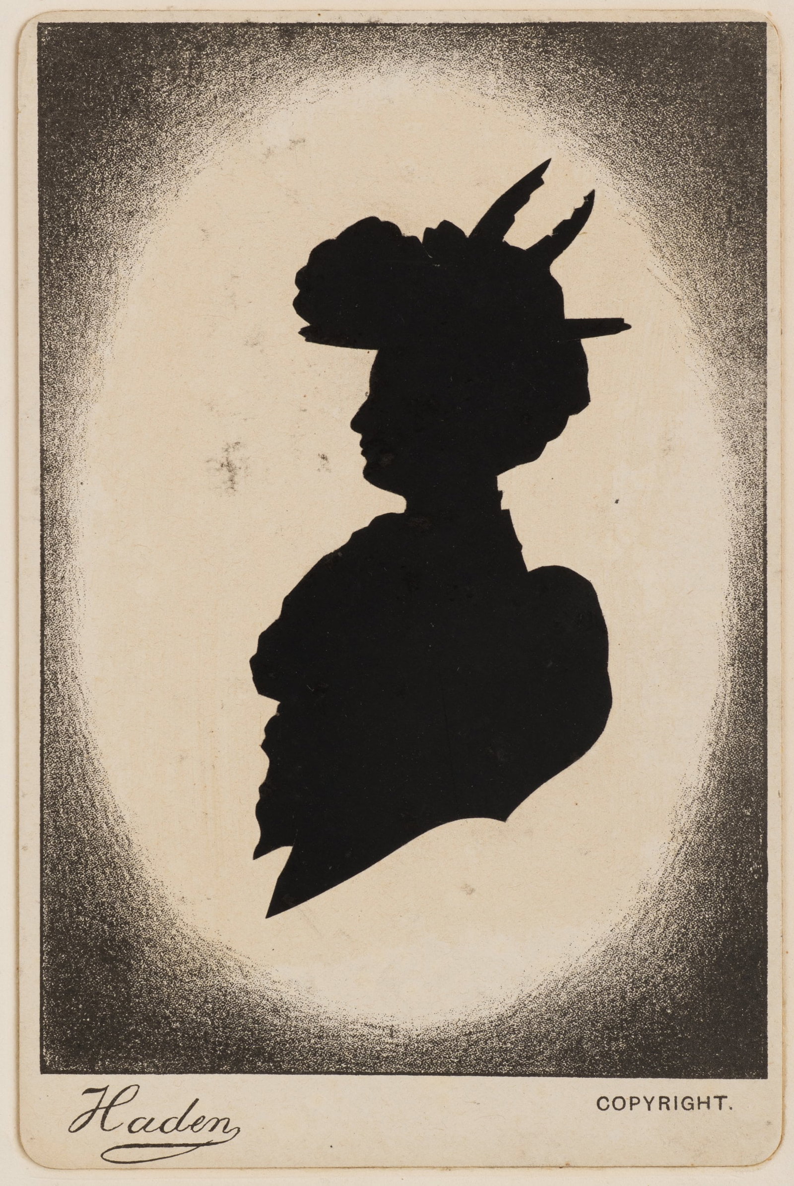 A. HADEN (19th), Miss Chamberlayne, around 1894, Silhouette (1 of 5)