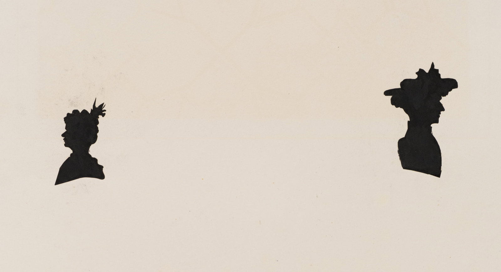 Unknown (19th), Double Portrait of Mrs Hodgson, Silhouette (1 of 5)