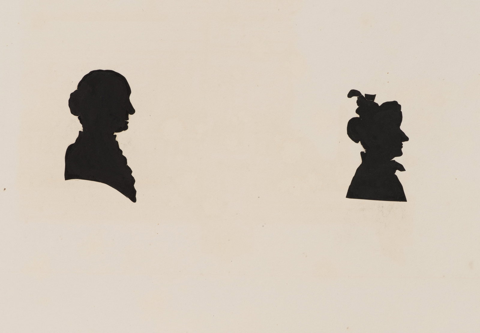 Unknown (19th), Double Portrait of Mrs Collins, Silhouette (1 of 5)
