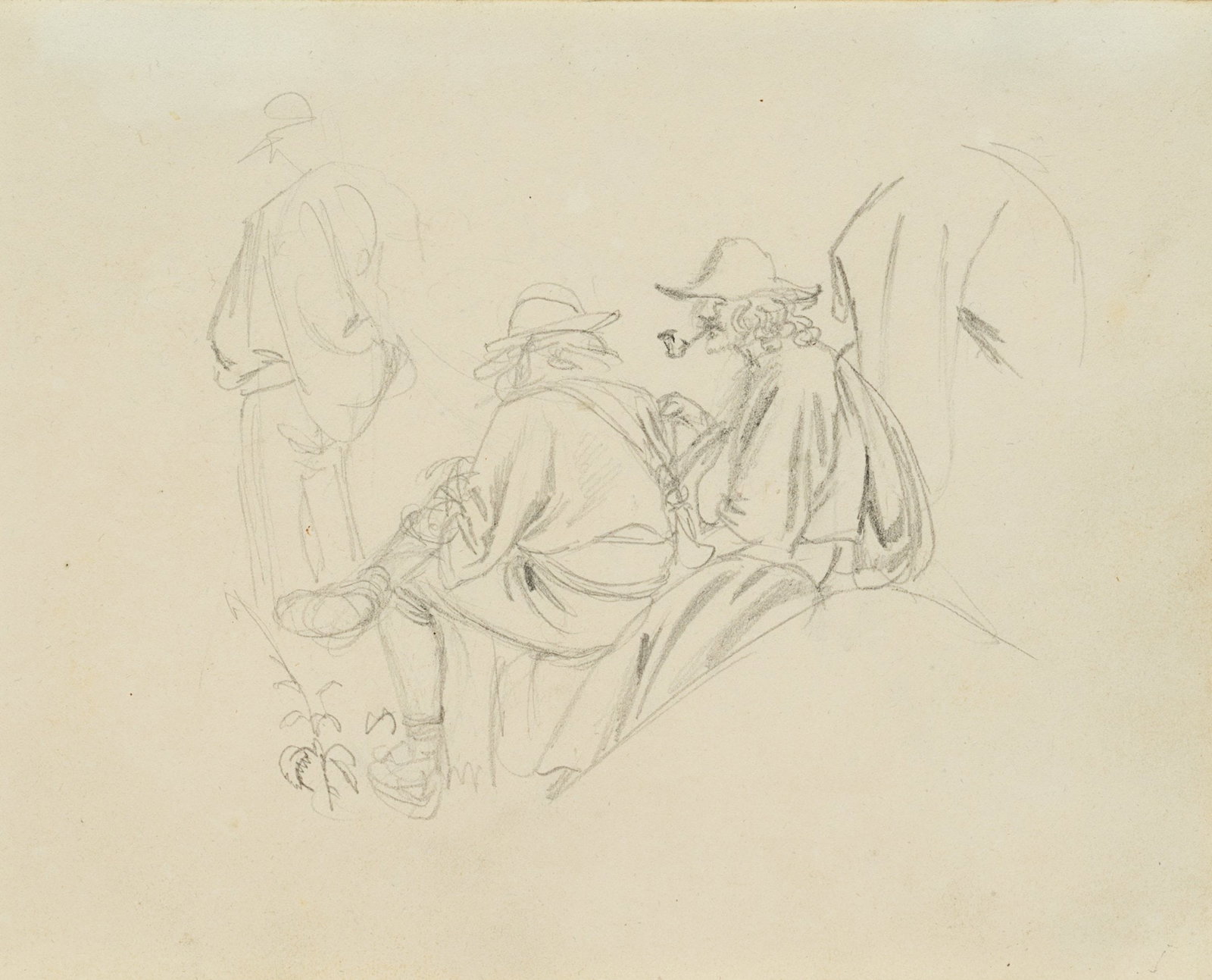 J. KLEIN (1792-1875), Farmers who smoke, Pencil (1 of 7)