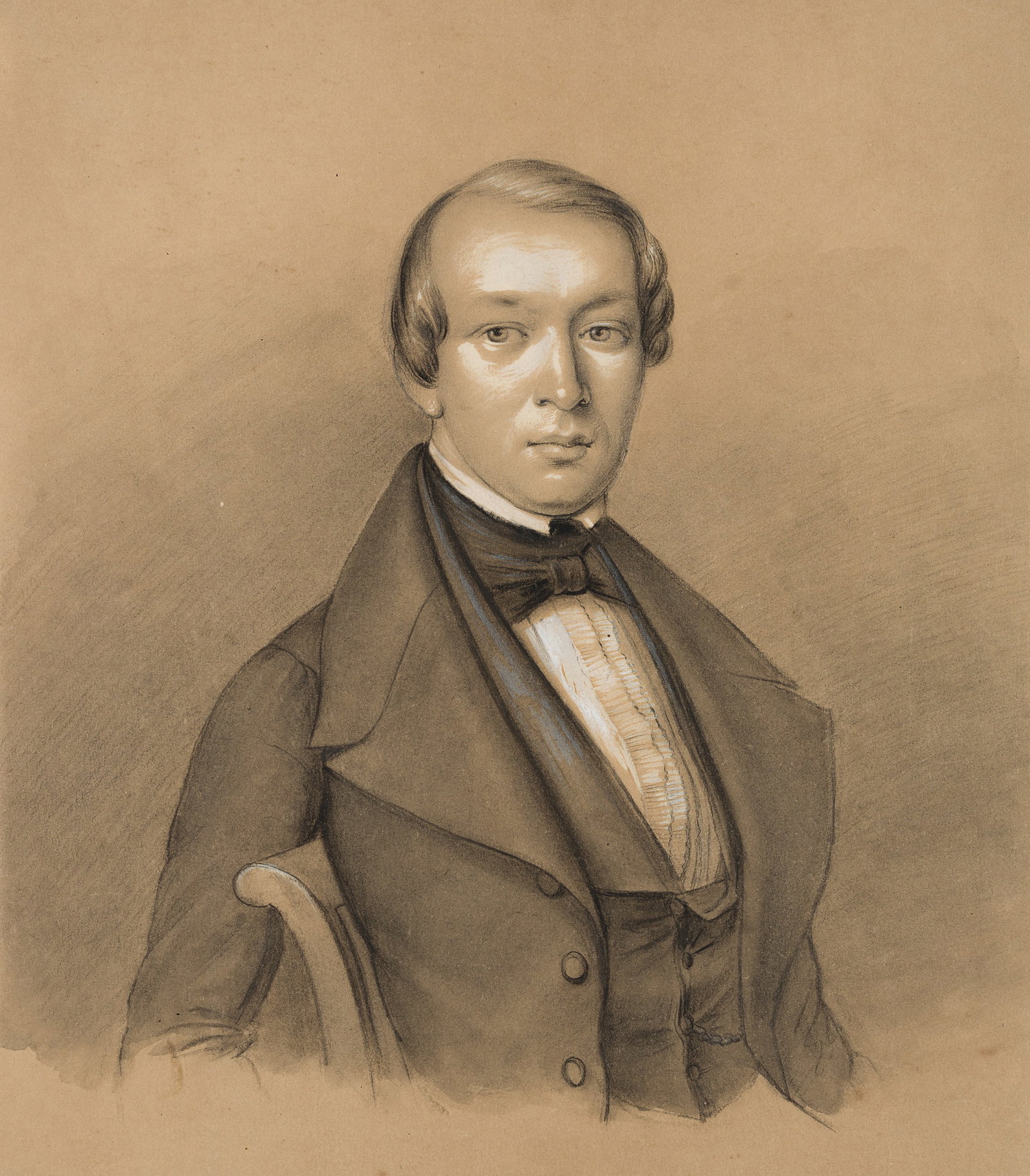 M. KRANTZ (1812-1869), Portrait of a young man, Charcoal (1 of 4)