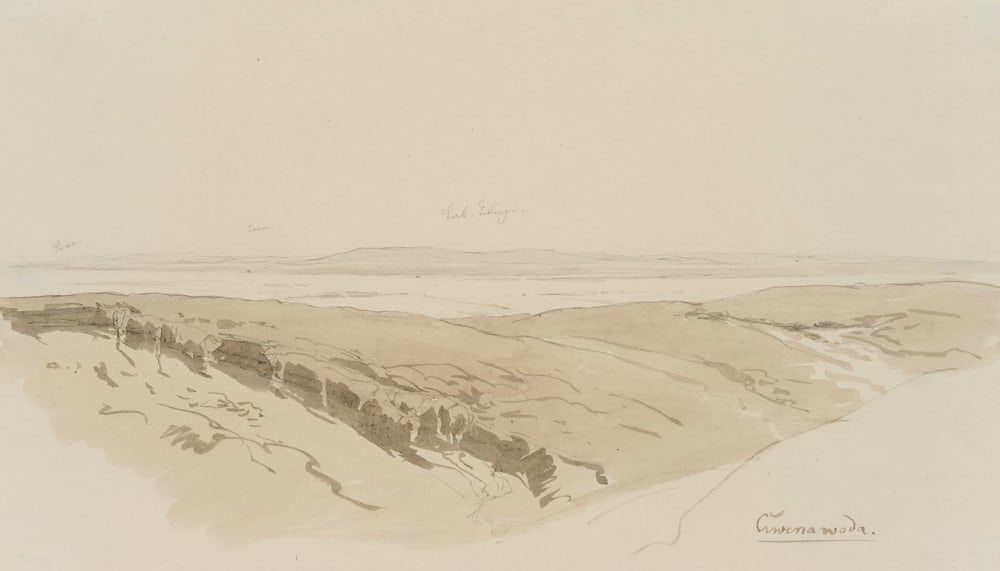 E. PEITHNER VON LICHTENFELS (*1833), Cernavoda in Romania, Brush drawing (1 of 4)