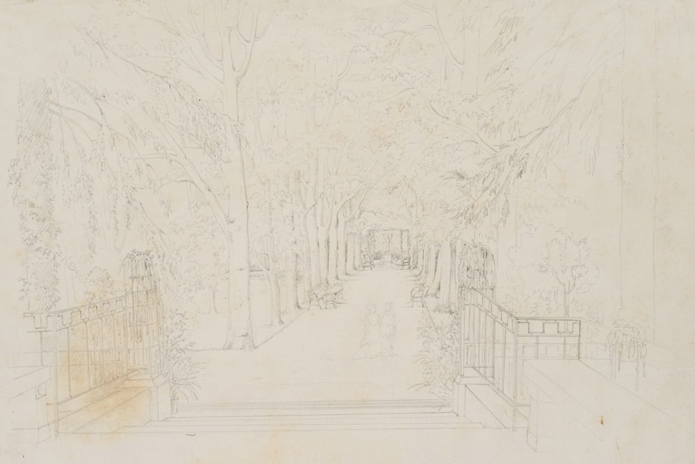 Unknown (19th), Picturesque park in Brandenburg, around 1830, Pencil (1 of 4)
